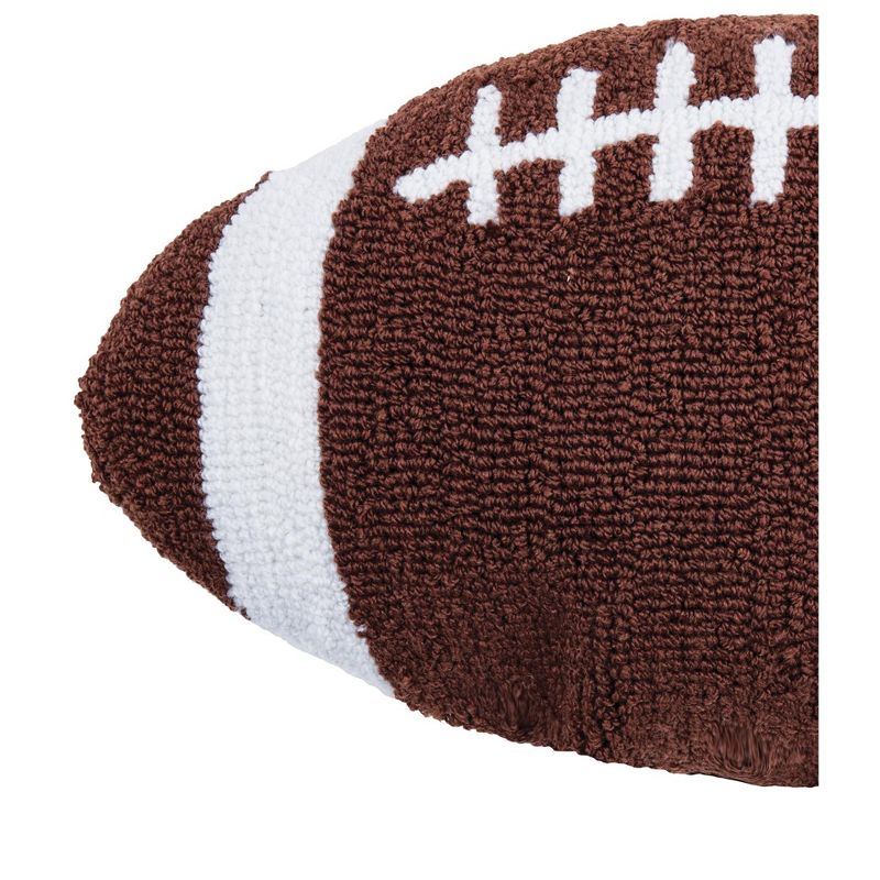 C&F Home Football Shaped Hooked Pillow, 2 of 4