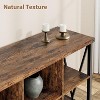 Acekool 62" 8-Cube Storage Organizer Console Bookshelf, 3-Tier Industrial Metal & Wood Horizontal Shelf for Entryway, Living Room - 4 of 4