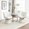 SEYNAR Modern Velvet 360 Degree Swivel Armless Dining chair Set of 2 - 2 of 4