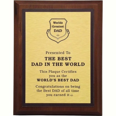 LEMONSODA World's Greatest Plaque (Best Dad in The World) - Gold