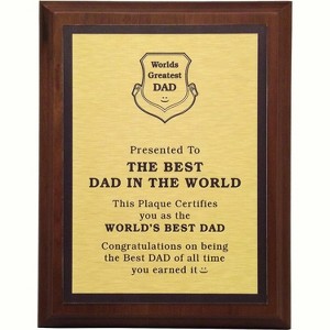 LEMONSODA World's Greatest Plaque (Best Dad in The World) - Gold - 1 of 1