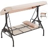 EROMMY Outdoor Porch Swing with Adjustable Hardtop - 2 of 4