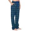 Ashford & Brooks Women's Woven Short Sleeve Shirt and Pajama Pants Set - 4 of 4