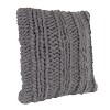 Kate and Laurel Chunky Knit Pillow Cover, 18x18, Gray - 2 of 4
