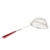 Unique Bargains Home Stainless Steel Tea Oil Spice Flour Mesh Strainer Red 2 Pcs - 3 of 3