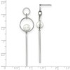 Chisel Stainless Steel Polished with Simulated Pearl Dangle Earrings - 4 of 4