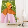 Deny Designs Maritza Lisa Manifesting Spring Abstract Shower Curtain Green - 2 of 3