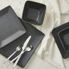 LunaLulinlk (2 pack) Dark Gray Square-Shaped Dinner Plate - 3 of 4
