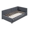KTMBDW Upholstered Daybed with Trundle Twin Size Sofa Bed Frame, Wooden Sofa Bed Frame with Sturdy Support for Living Room, Bedroom and Guest Room - 4 of 4