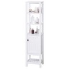 HOMCOM Freestanding Wood Bathroom Storage Tall Cabinet Organizer Tower with Shelves & Compact Design, White - 4 of 4