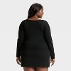 Women's Ponte Button-Front Long Sleeve Top - A New Day™ - 2 of 3