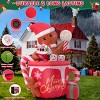 HOMDOX Christmas Inflatable Decoration 4.9 × 3.6 × 6 ft Christmas Inflatable Gingerbread Man in Candy Mug with Built-in LED Lights for In/Outdoor - 3 of 4