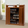 YIYIBYUS 7 Tier Shoe Storage Cabinet with Doors & Tall Compartment for Entryway Living Room, Natural - 3 of 4