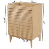 JONATHAN Y VAN1004 Calandre 20 in. W x 18 in. D x 33 in. H Thin Linear Slat Modern 2-Shelf Bath Vanity Cabinet Only (Sink Basin not Included) - 3 of 4