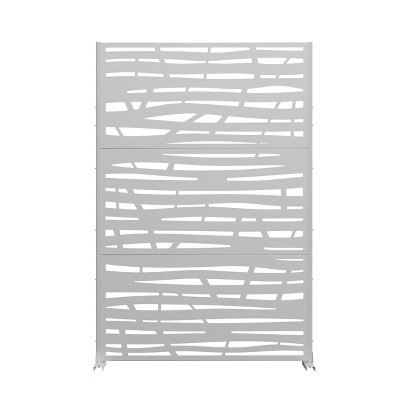 Dovelina Metal Outdoor Privacy Screen Freestanding Garden Privacy ...