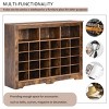 Sleek Design 24 Shoe Cubby Console, Modern Shoe Cabinet with Curved Base, Modern Shoe Racks-Cuddlewood - 3 of 4
