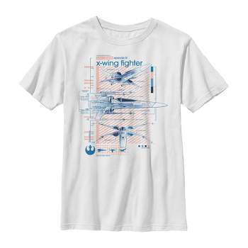 Boy\'s Star Wars: A New Fighter Target X-wing T-shirt : Retro Hope