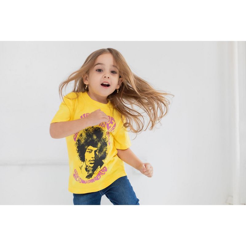 Jimi Hendrix 3 Pack Graphic T-Shirts Toddler, 3 of 10