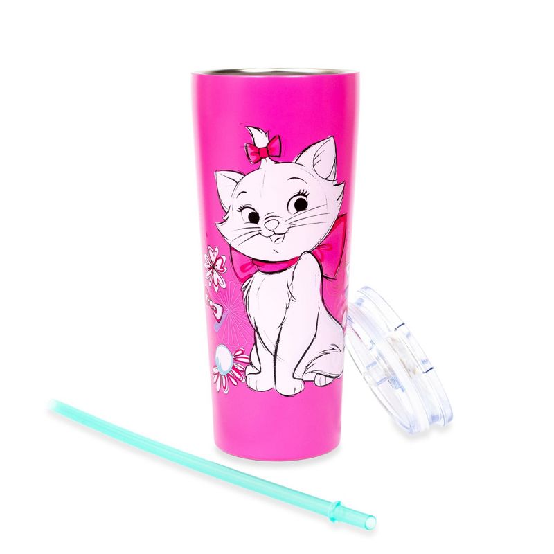 Silver Buffalo Disney The Aristocats Marie "Bonjour" Stainless Steel Tumbler | Holds 22 Ounces, 3 of 7