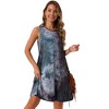 INSPIRE CHIC Women's Tie Dye Tank Beach Casual Sleeveless Loose Tshirt Sundress with Pockets - 3 of 4