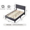 CSBDHome Linen Fabric Upholstered Platform Bed Frame with Headboard - 4 of 4