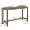 DSVIMOY Counter and Bar Stool Set Bar Table with 3 Upholstered Stools for Dining Room, Brown, 64"*25"*7.8" - 4 of 4