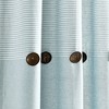 Lush Décor Farmhouse Button Stripe Yarn Dyed Woven Cotton Window Curtain Panels Blue 40X84 Set - 3 of 4
