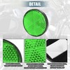 Unique Bargains Motorcycle Round Safety Spoke Reflective Self Adhesive Reflector Green 10 Pcs - image 3 of 4