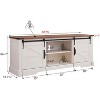 SinCiDo TV Stand for 75 Inch TV with Sliding Barn Door, Farmhouse Entertainment Center Rustic Wood Media Console Cabinet - 3 of 4