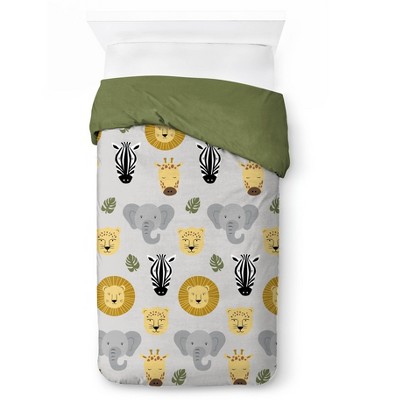 Safari Friends Organic Cotton Twin Duvet Cover & Sham Set