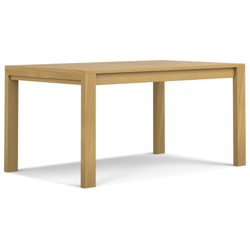 WyndenHall Saige Rectangle Dining Table Oak Veneer: Solid Wood, Seats 6, Straight Legs