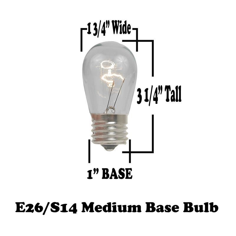 Novelty Lights Edison Outdoor String Lights with 25 In-Line Sockets White Wire 37.5 Feet, 4 of 8
