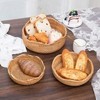 BRINJOY 3-Pack Rattan Bread Basket Set | Round Wicker Storage Bowls for Kitchen Counter, Fruit & Serving Decor - 4 of 4