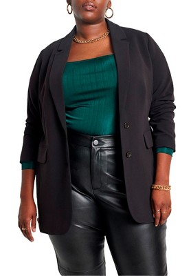 ELOQUII Women's Plus Size The 365 Semi Stretch Two Button Blazer