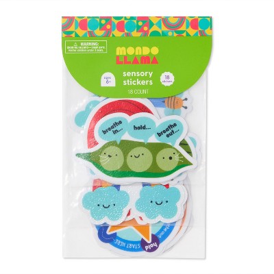 15ct Classroom Craft Sensory Stickers - Mondo Llama™