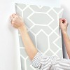 RoomMates Modern Geometric Peel and Stick Wallpaper Light Gray - image 3 of 3