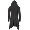 WhizMax Men's Mid-Length Hooded Cardigan Solid Color Coat - 3 of 4