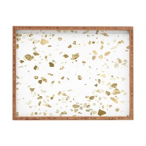 Nature Magick Metallic Gold Terrazzo Sparkle Bamboo Tray - Deny Designs - 1 of 2