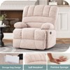FURNIinspire Sofas Rocker Recliner Chair for Living Room, Indoor Adjustable Home Sofas for Adults and Children, Beige,40.55"*39.76"*41.34" - 3 of 4