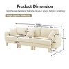VASIP Boucle Fabric 3-Seater Sofa, Shell-Shaped Armrests & Self-Wrapped Cylindrical Legs, for Living Room & Apartment,Beige - 2 of 4