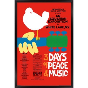 Trends International Woodstock - Original Framed Wall Poster Prints - 1 of 4
