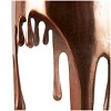 Olivia & May Aluminum Drip Accent Table: Smoked Glass, Cast Aluminum, Rustic Look, No Assembly Required - 3 of 4