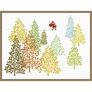 Amanti Art Vintage Christmas Santa by Corinna Buchholz of Piddix Canvas Art Framed - 1 of 4