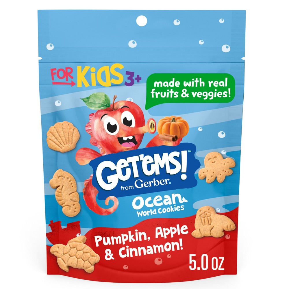 Get'ems! from Gerber Ocean World Crackers Kids Snacks - Pumpkin Apple Cinnamon