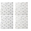 Bacati - Happy Monkeys Green/Gray/Beige Unisex Muslin Swaddling Blankets set of 4 - 2 of 4