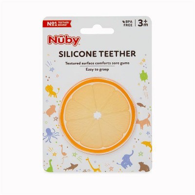 Nuby Silicone Fruit Teether - Orange