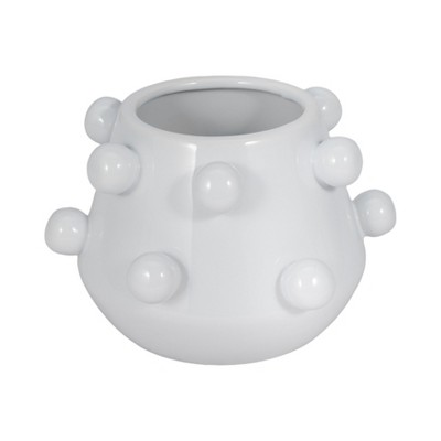 Modern Ceramic Planter with Textured Bubble Design, Ceramic Indoor & Outdoor Decorative Pot for Home & Garden