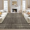 Modern Striped Area Rug Washable Rug Stain Resistant Foldable Indoor Carpet with Non-Slip Backing Low Pile Floor Cover for Living Room Bedroom - 2 of 4