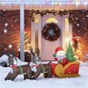 QingMoon 7 FT Christmas Inflatable Decoration, Santa Claus with Sleigh and Reindeer, Outdoor Blow Up Display, Weather-Resistant for Yard, Garden - 2 of 4
