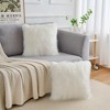 Unique Bargains Plush Decorative Solid Throw Modern Bedroom Pillow Covers 2 Pcs - 2 of 4
